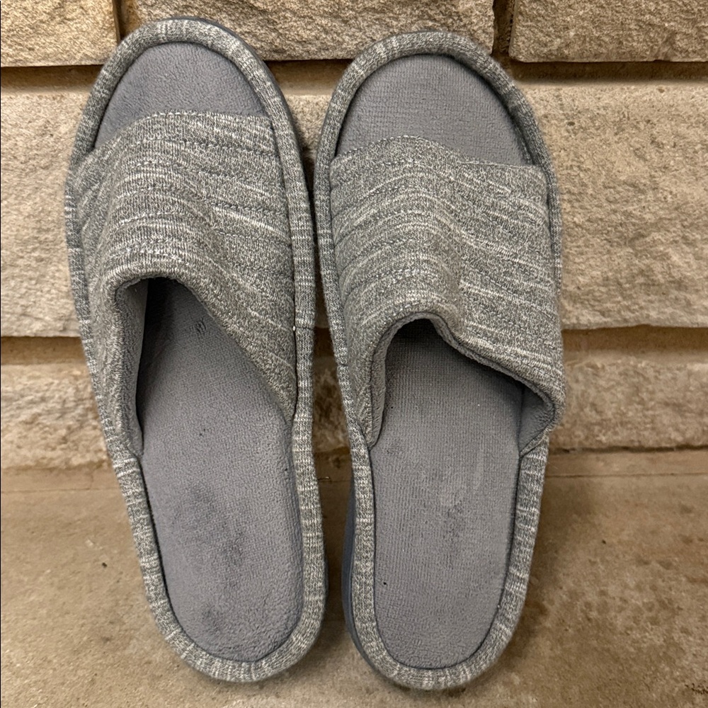 Isotoner Gray Machine Washable Slippers